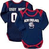 KREDE Baby Clothes Personalized Long Sleeves Bodysuit Custom Name Number for Baby Boy and Girl