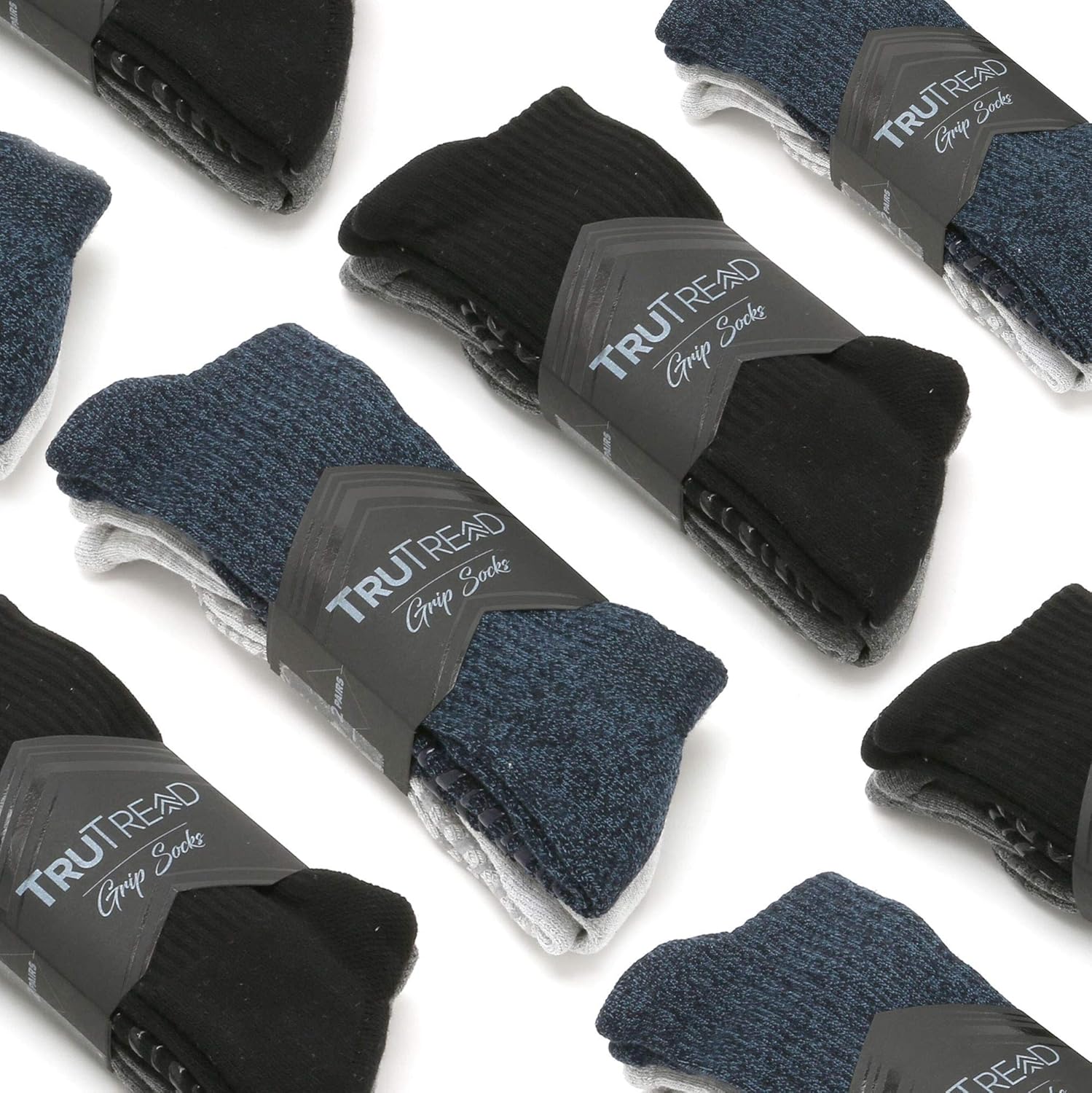 Non Skid Crew Grip Socks (4 Pairs) Barre Yoga Pregnancy Hospital: Clothing