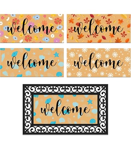 Amazon.com: Evergreen Sassafras Doormat Insert Bundle & Tray Set