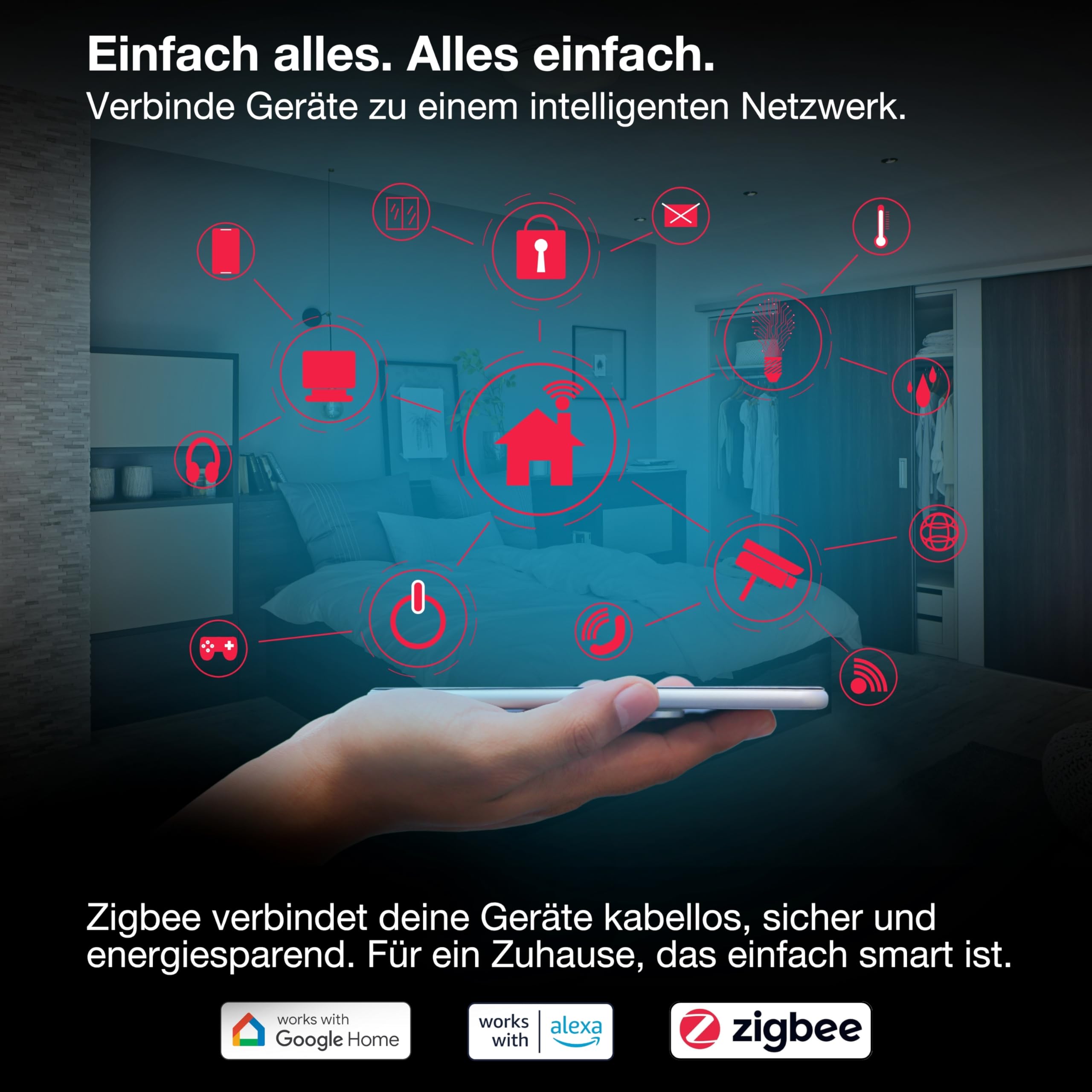 OSRAM SMART+ ZIGBEE Outdoor-EU-Steckdose, Außensteckdose mit Energieverbrauchskontrolle in Schwarz aus PP, IP44-Schutz, Integration von Geräten ins Smart Home 5