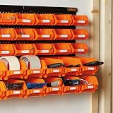 VonHaus Workshop Storage 30pc Wall Mount Organiser Bin System view 6