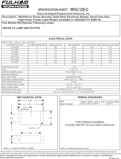 Fulham Workhorse Ballast Wiring Diagram