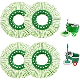 Aruihm 4 Pack Mop Replace Head Compatible with Libman Tornado Spin Mop System New Version Microfiber Mops Head for Tornado Machine Washable Mops Refills for Home Cleaning (Not for Old Version)