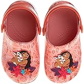 Josmo Kids Moana Clog Sandal Waterproof Slip-On Slides for Girls - Moana and Pua Closed Toe Clogs with Backstrap (Sizes 5-10 Toddlers / 11-12 Little Kids)