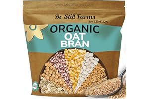 Oat Bran Organic Bulk (4.8lb) by Be Still Farms - Oatmeal Bran Flakes Cereal Similar to Wheat Bran - Great for Snack, Bread - High in Fiber | USA Grown | USDA Certified | Vegan | Non-GMO | Gluten Free