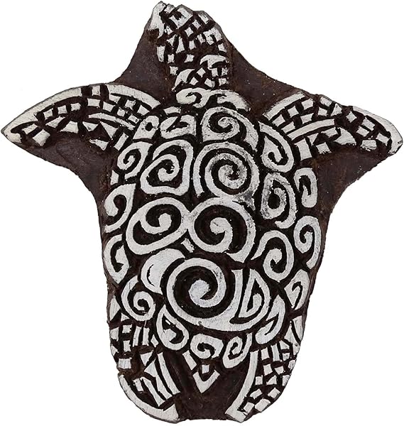 dekorative handgeschnitzten Holzschildkröte Drucktempelblöcke