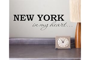 NEWSEE DECALS New York in my heart Vinyl wall art Inspirational quotes and saying home decor decal sticker