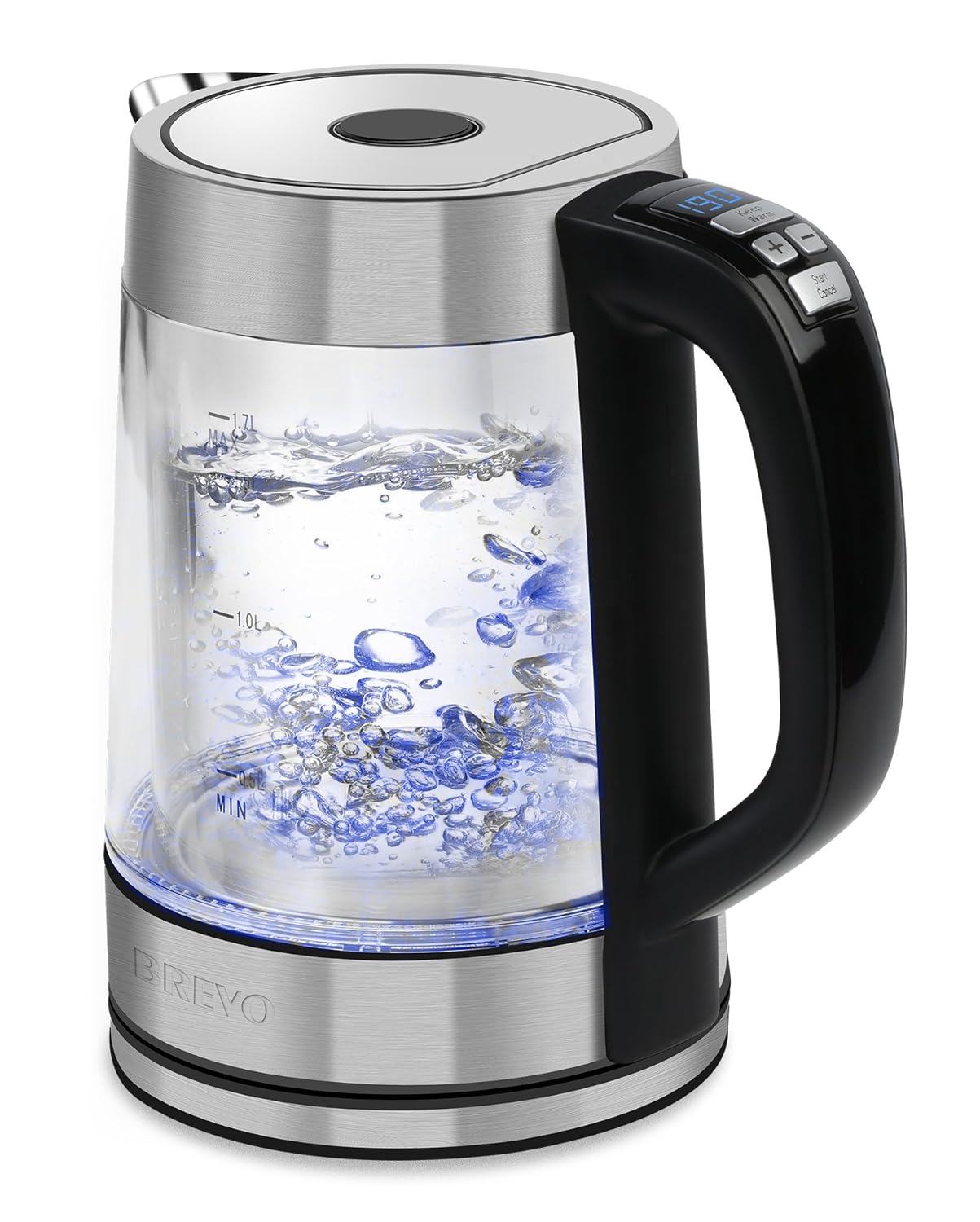 Electric Kettles BREVO Double Wall Variable Temperature Electric Glass