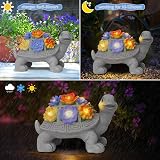 RICHIE Solar Turtle Garden Statue with 7 LED Lights Succulent Outdoor Decor view 3