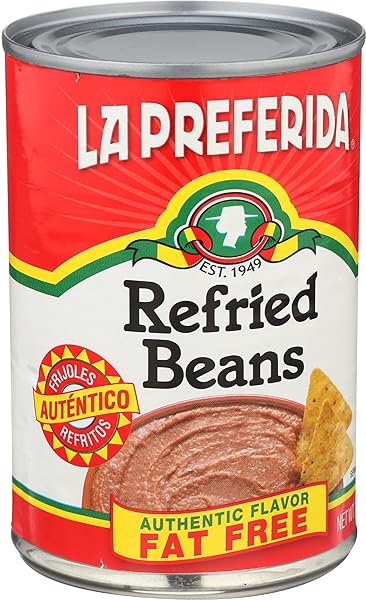 LA PREFERIDA REFRIED BEANS, FAT FREE, 16 OZ