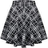Mini Skirts for Women Basic Skater Pleated Flowy High Waisted Casual Short Skirt