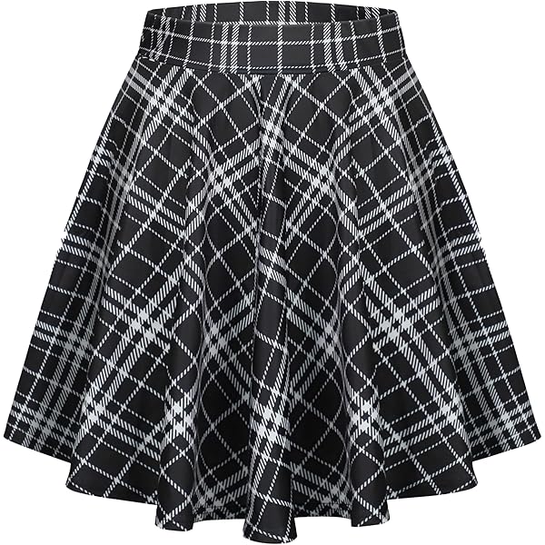 Amazon.com: Urban CoCo Women's Plaid Pleated Mini Skater Skirt