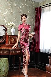 Shanghai Story Short Sleeve Long Qipao Brocade