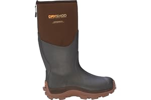 Dryshod Mens Haymaker Hi Hard Working Boots|Rubber | Waterproof | Brown | HAY-MH-BR