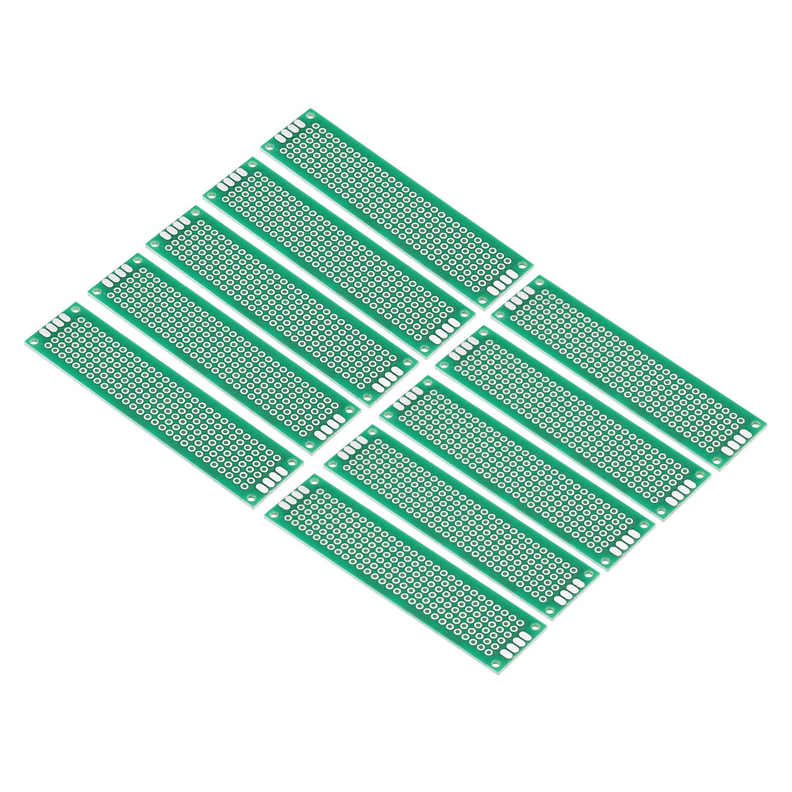 PATIKIL 3.1" x 0.8" PCB Board Circuit, 24 Pcs Prototype Perfboard Solder Boards for DIY Soldering and Electronic Project Circuit Boards Solderable Breadboard, Green