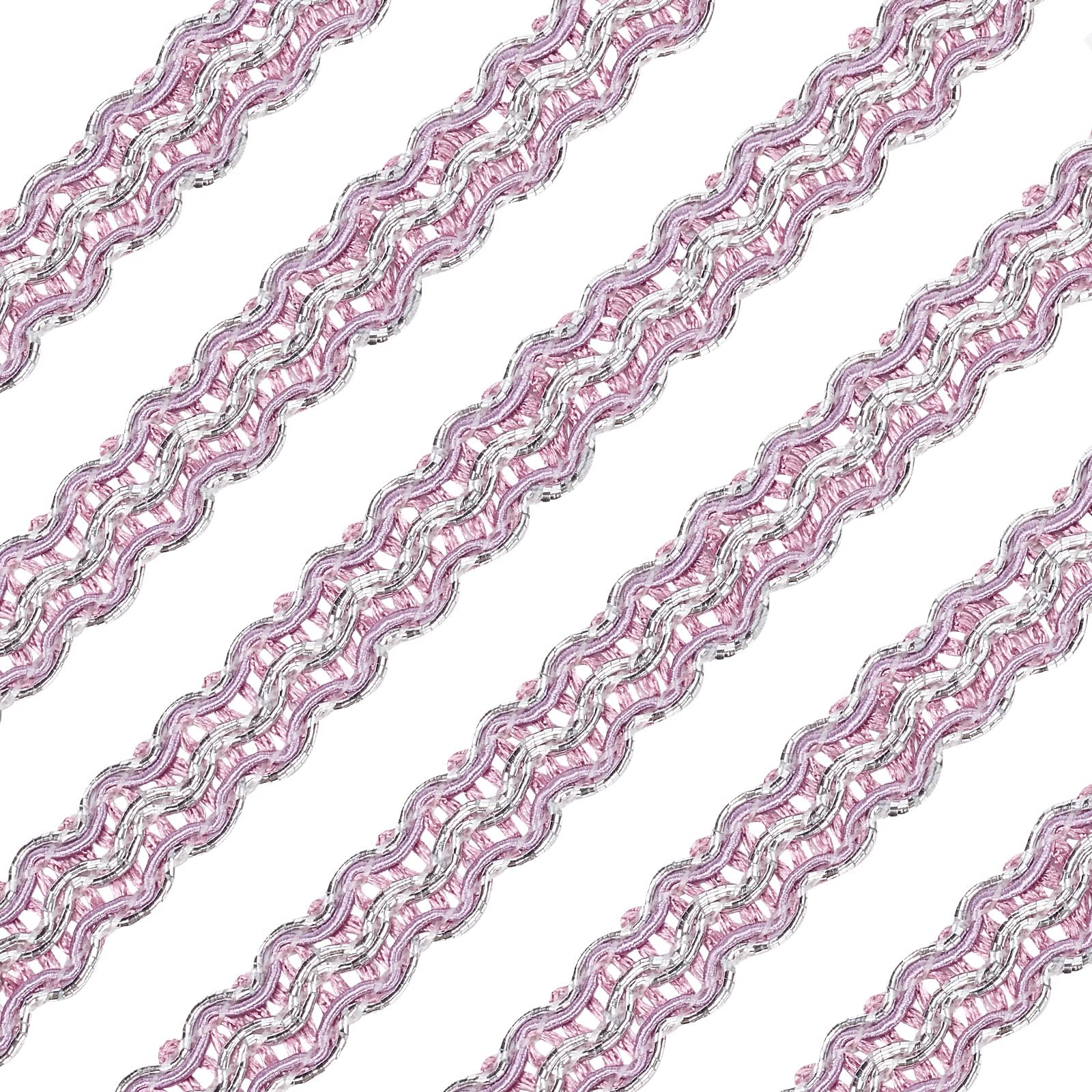 CRASPIRE 13 Yard 15mm(W) Grimp Braid Trim Polyester Woven S Wave Metallic Braid Trim Sewing Fringe Fabric Upholstery Hand DIY Crafts for Curtain Slipcover Jewelry Making Costume Accessories Purple
