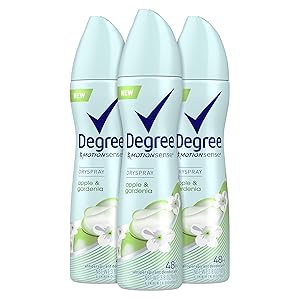 Degree Antiperspirant Spray Deodorant for women Apple & Gardenia 48-Hour Protection 3.8 oz 3 Count