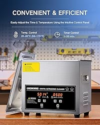 CREWORKS 3L Ultrasonic Cleaner, 0.8 gal Digital