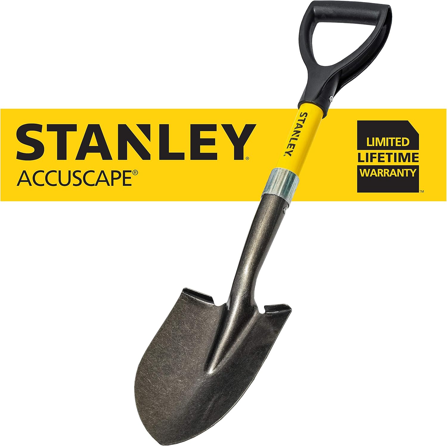 Stanley Garden BDS7148T Mini D-Handle Round Point Shovel, Yellow : Garden & Outdoor