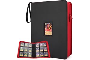 Forzarocket 324 Toploader Binder | 9-Pocket Zippered Ringless Album for TCG & Sports Cards | PU Leather Side-Load Storage