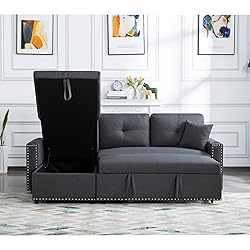 EMKK 84" L-Shape Convertible Sleeper Sectional