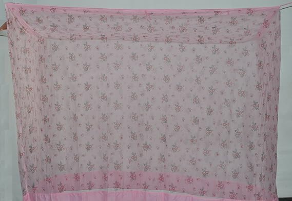 Fashion Centre Polyster Printed Mosquito net 7*6.5ft, Pink