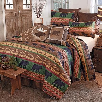 Amazon Com Black Forest Decor Forest Ridge Quilt Set King Home