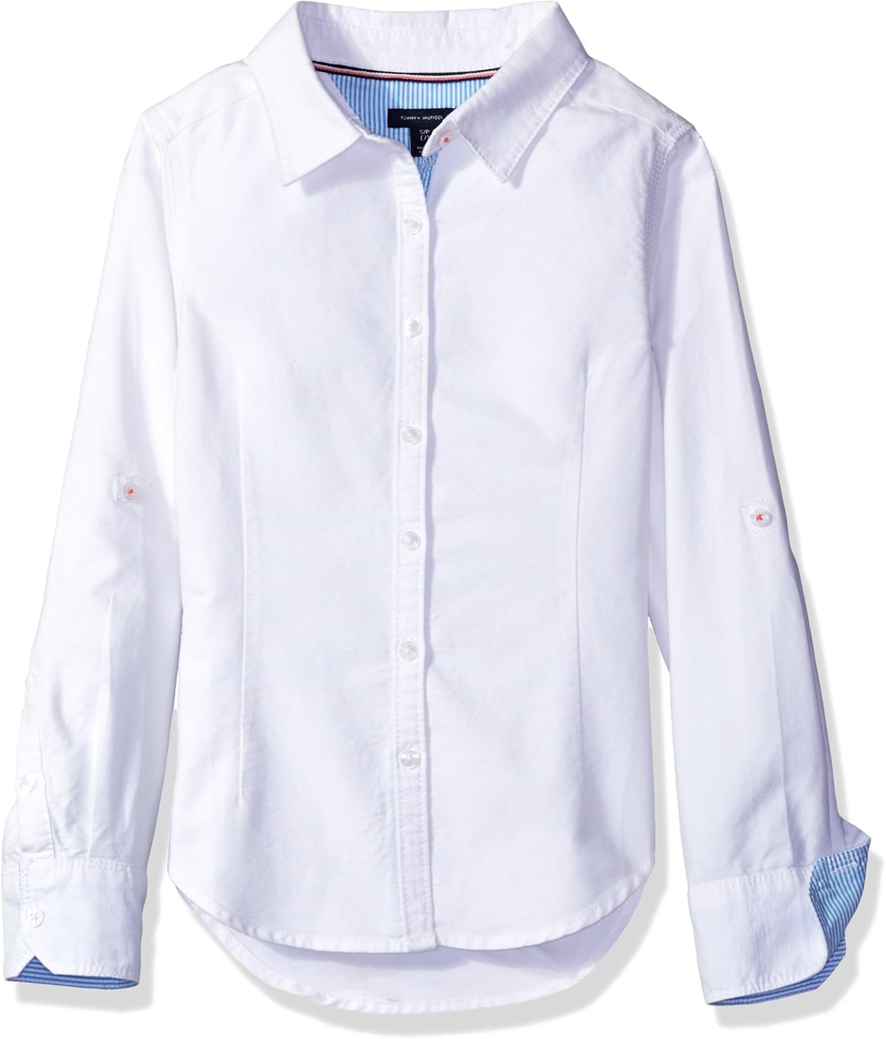 Tommy Hilfiger Girls' Solid Oxford Shirt: Clothing