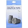 Medline Premium Quality Crutch Tips for Standard Axillary and Forearm Crutches - High Durability, Anti-Slip Rubber - Pack of 6 Pairs