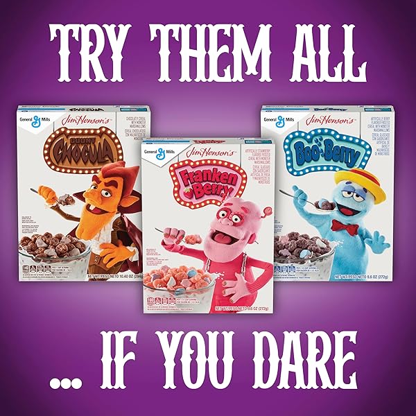 COUNT CHOCULA CEREAL WITH MONSTER MARSHMALLOWS, KIDS BREAKFAST CEREAL, HALLOWEEN LIMITED EDITION, FAMILY SIZE, 18.8 OZ