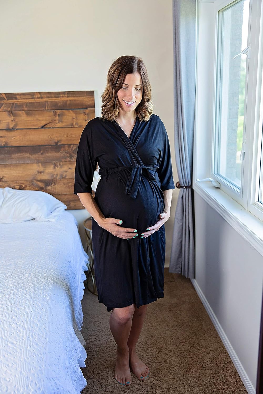 black nursing gown
