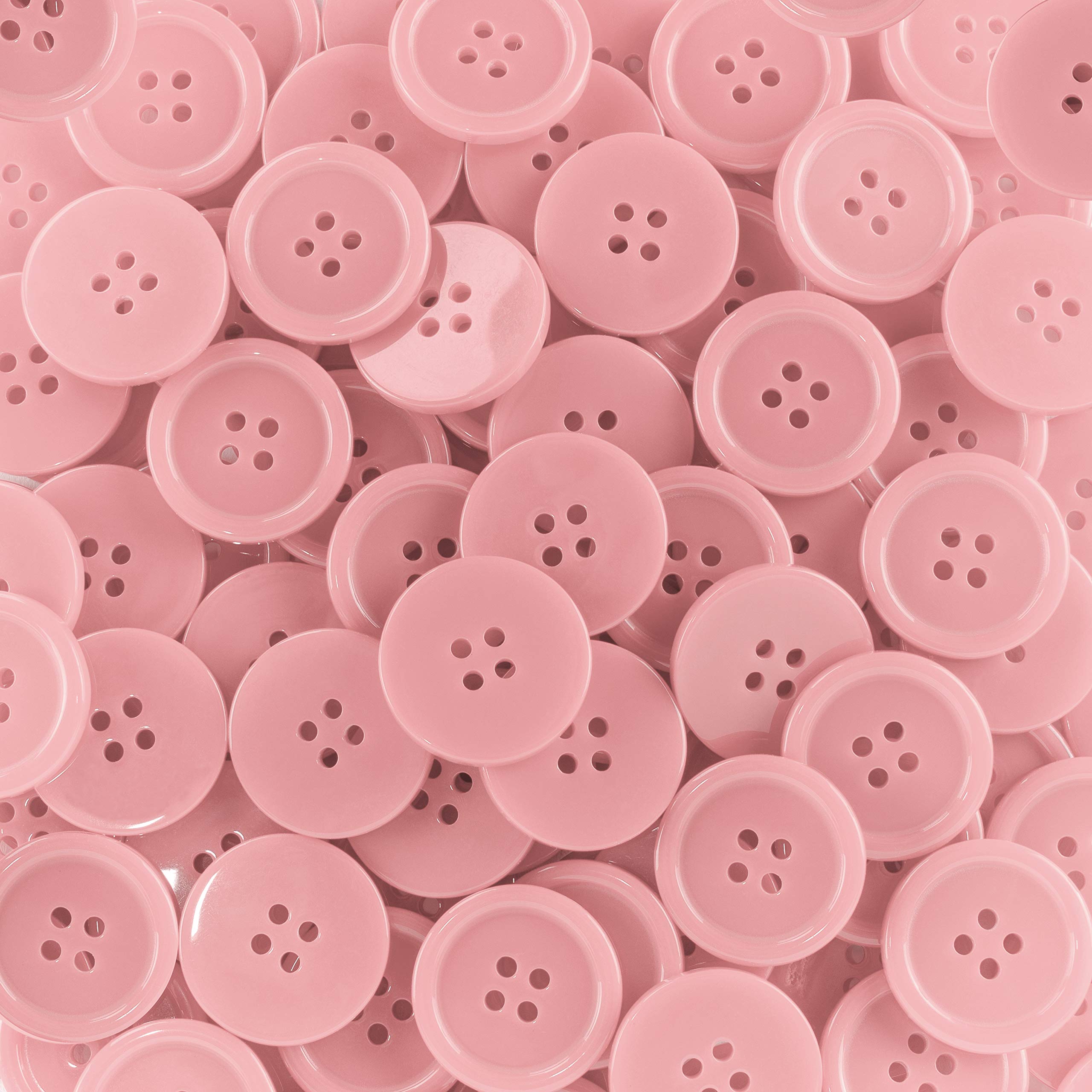 Photo 1 of Super Z Outlet 100 Pack 1 Inch Buttons Flatback Sewing Colored for Arts & Crafts, Fashion Clothing, DIY Projects (Pink)
