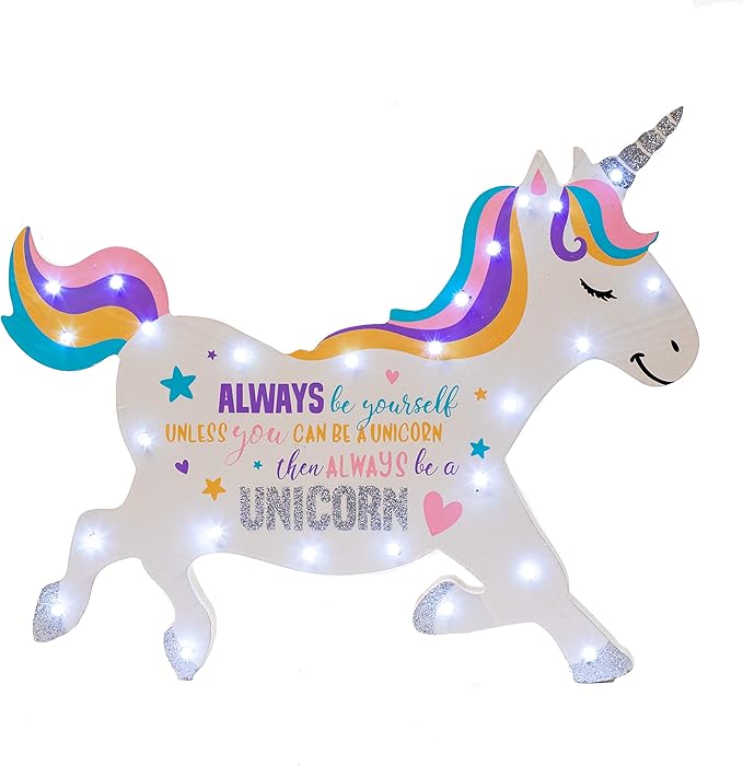 LED Unicorn Night Light Lamp Light Up Children's Bedroom Gift Nite