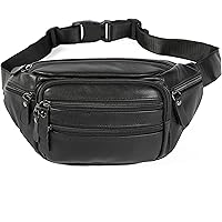 Amazon.com | Genuine Leather Fanny Pack large capacity Crossbody