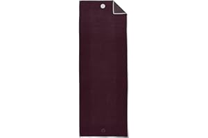 MANDUKA Yogitoes Yoga Mat Towel - Lightweight, Quick Drying Microfiber, Non Slip Skidless Technology, Use in Hot Yoga, Vinyasa and Power, 79 Inch (200cm), Indulge Purple