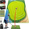 Golfguru Golf Chipping Game, 3 in 1 Golf Chipping Game Mat with Mat, 16 Balls, 4 Ground Stakes, Gifts Accessories for Men Adults Kids