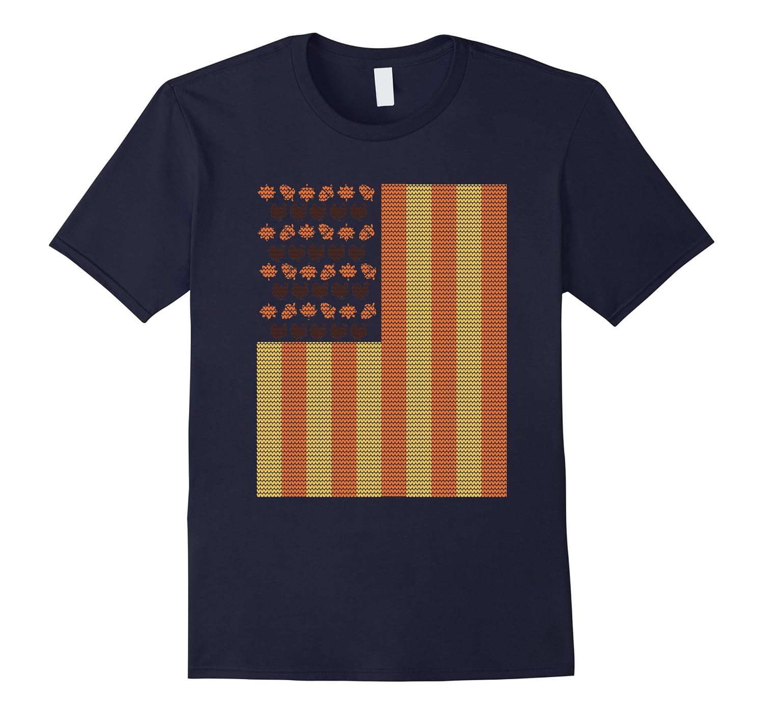 Thanksgiving Flag Ugly Sweater T-Shirt-Rose