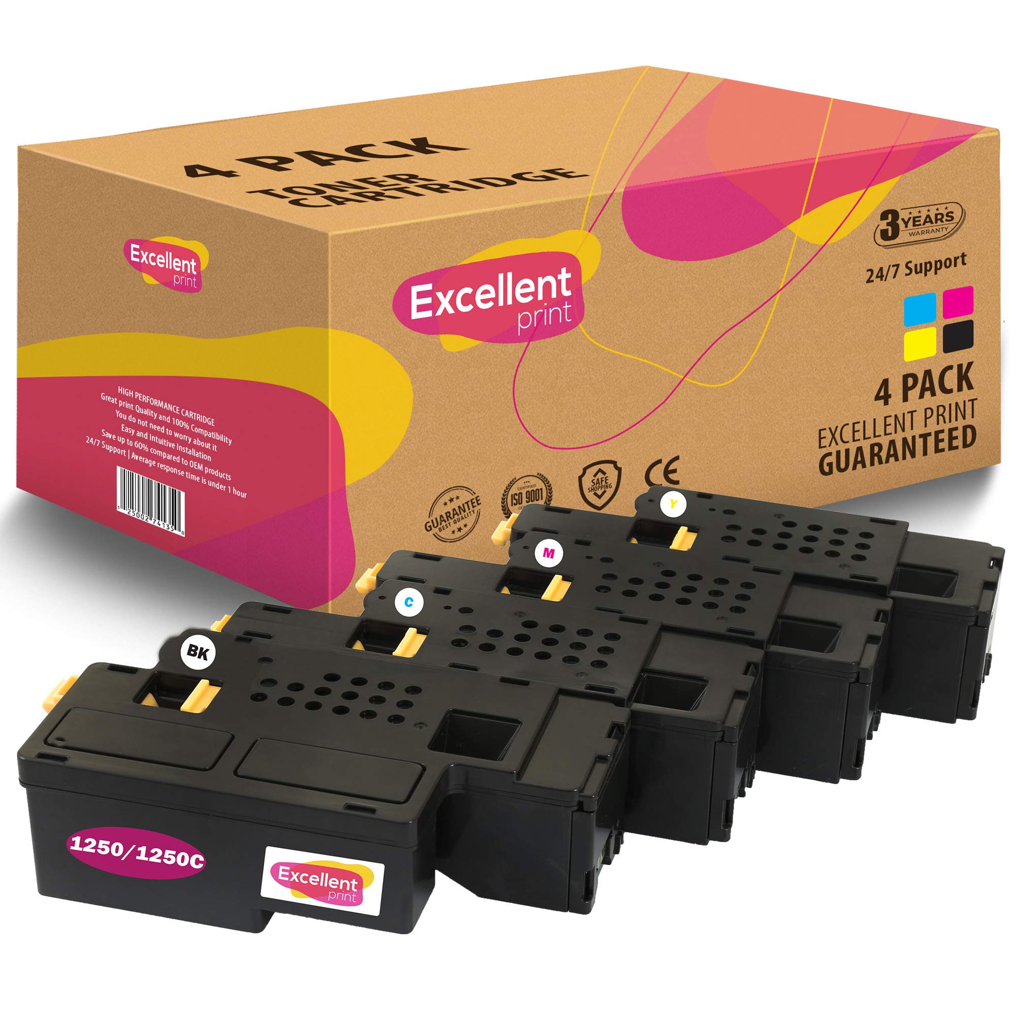 Excellent Print 1250 1250C Compatible Toner cartridge for Dell 1250c 1350cnw C1765 C1760