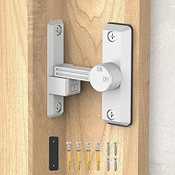 Mixizigoz Barn Door Lock Latch, 90/180 Degree Flip