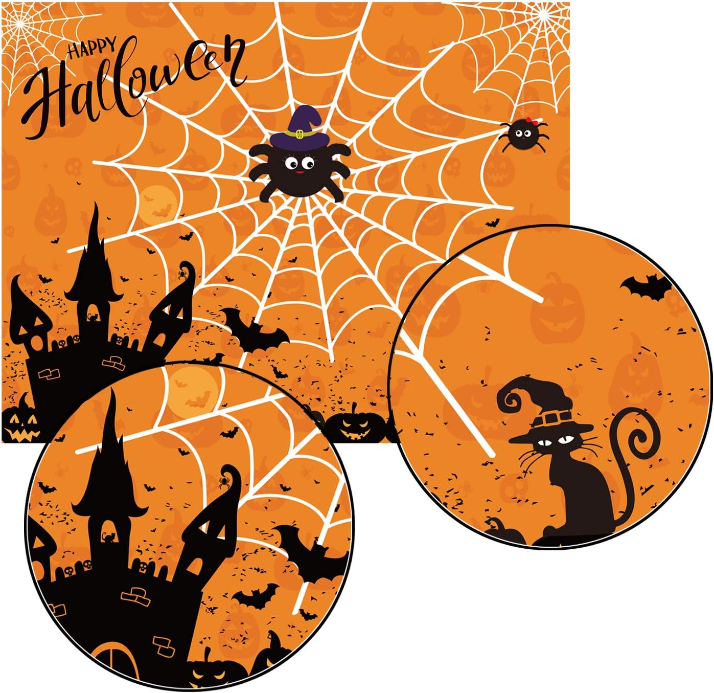 Halloween Party Games Pin The Spider on The Web Game Reusable Pin Game Spider Web Halloween Gift Halloween Party Favor Supplies for Kids Girls Boys: Toys & Games
