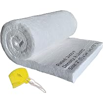 Ceramic Fiber Insulation Board - 1/2” X 23.6” X 23.6” - Fireproof Up To 2300°F For Wood Stoves, Kilns, Forges & Pizza Ovens