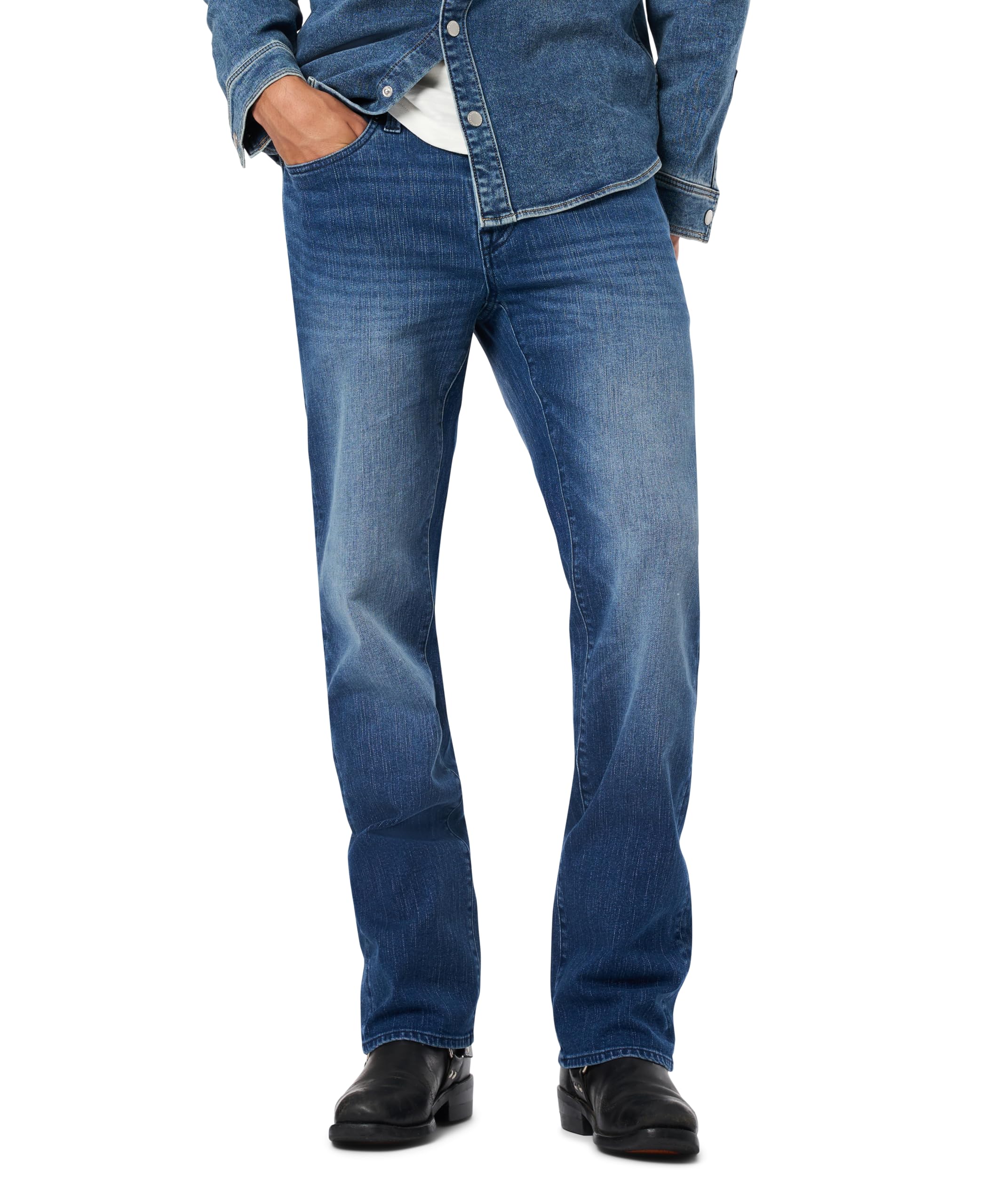 Buffalo David Bitton Men’s Relaxed Straight Leg Driven Jean, Sandblasted and Whiskered, 38W x 30L