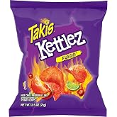 Takis Fuego Kettlez - Hot Chili Pepper &amp; Lime Flavored Extreme Spicy Potato Chip Snack Size Bag