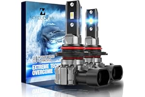N NORDLICHTER 9005 Bulbs, 9005 Fog Light 300% Brightness 1:1 Mini Size 6500K Xenon White Fanless Wireless Bulbs for Car (Pack of 2)