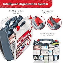 Swiss Safe 2-in-1 First Aid Kit for Car, Travel