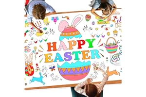 DDMY Giant Coloring Poster for Classroom Wall, Versatile 30 x 72 Inches Easter Activity Poster/Tablecover, Perfect for School Parties, Children's Party and Special Events Decoration