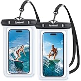 Lamicall Waterproof Phone Pouch Case - [2 Pack][Easy Lock & Heavy Duty] IPX8 Water Proof Cell Phone Dry Bag for Beach, Protec