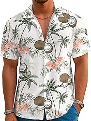 Hawaiian Shirts for Men Summer Beach Casual Short
