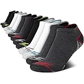 Reebok Boys Low Cut Socks - 12 Pack Stretch Performance No Show Socks with Arch Support - Cushioned Athletic Socks for Boys
