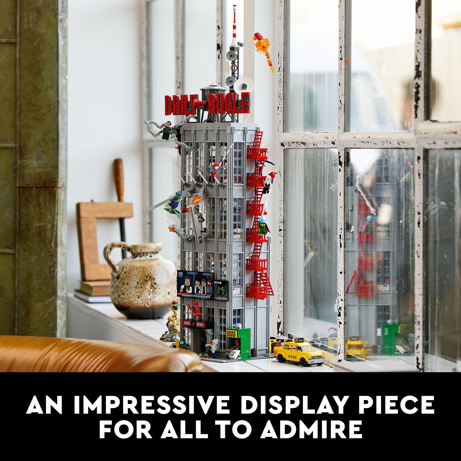 LEGO Marvel Spider-Man Daily Bugle Juegos de construcción para adultos - Exhibición como decoración de oficina o estantería - Regalos para fanáticos de hombres y mujeres - 25 minifiguras - 76178